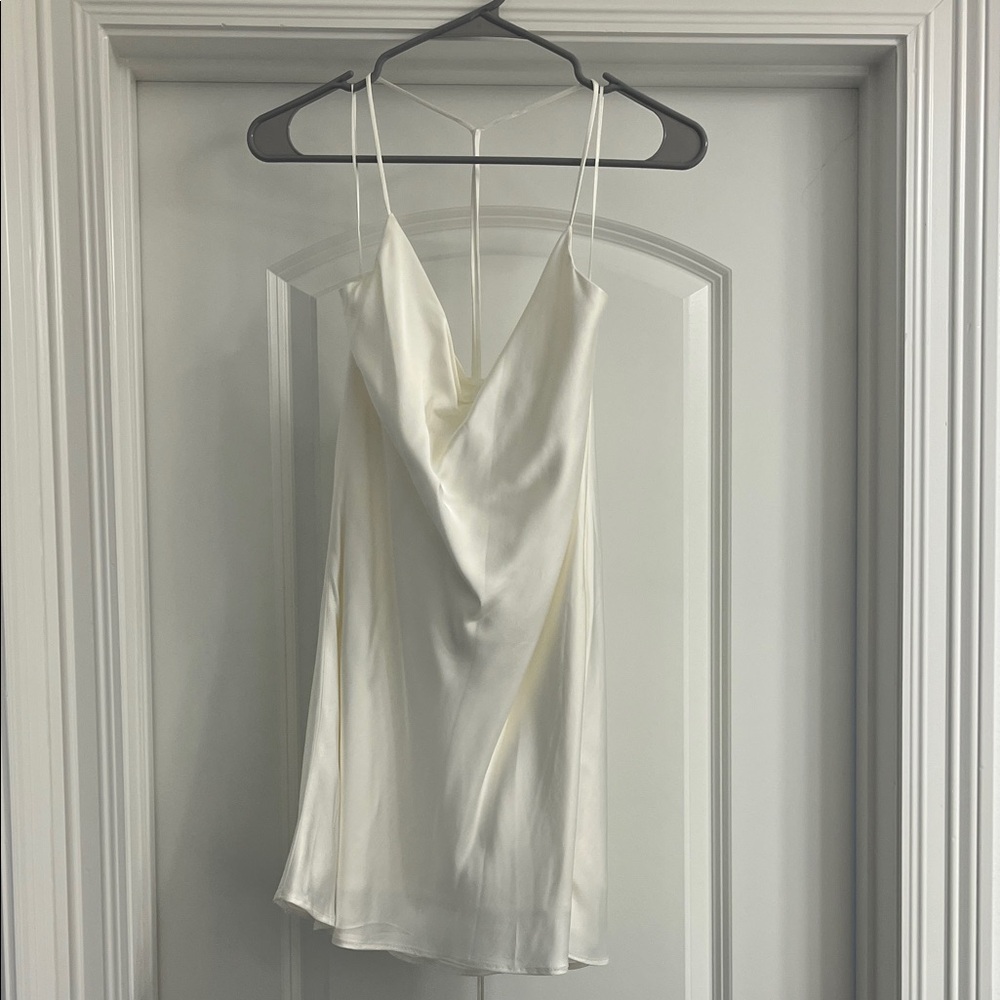 Zara Cream Satin Dress
